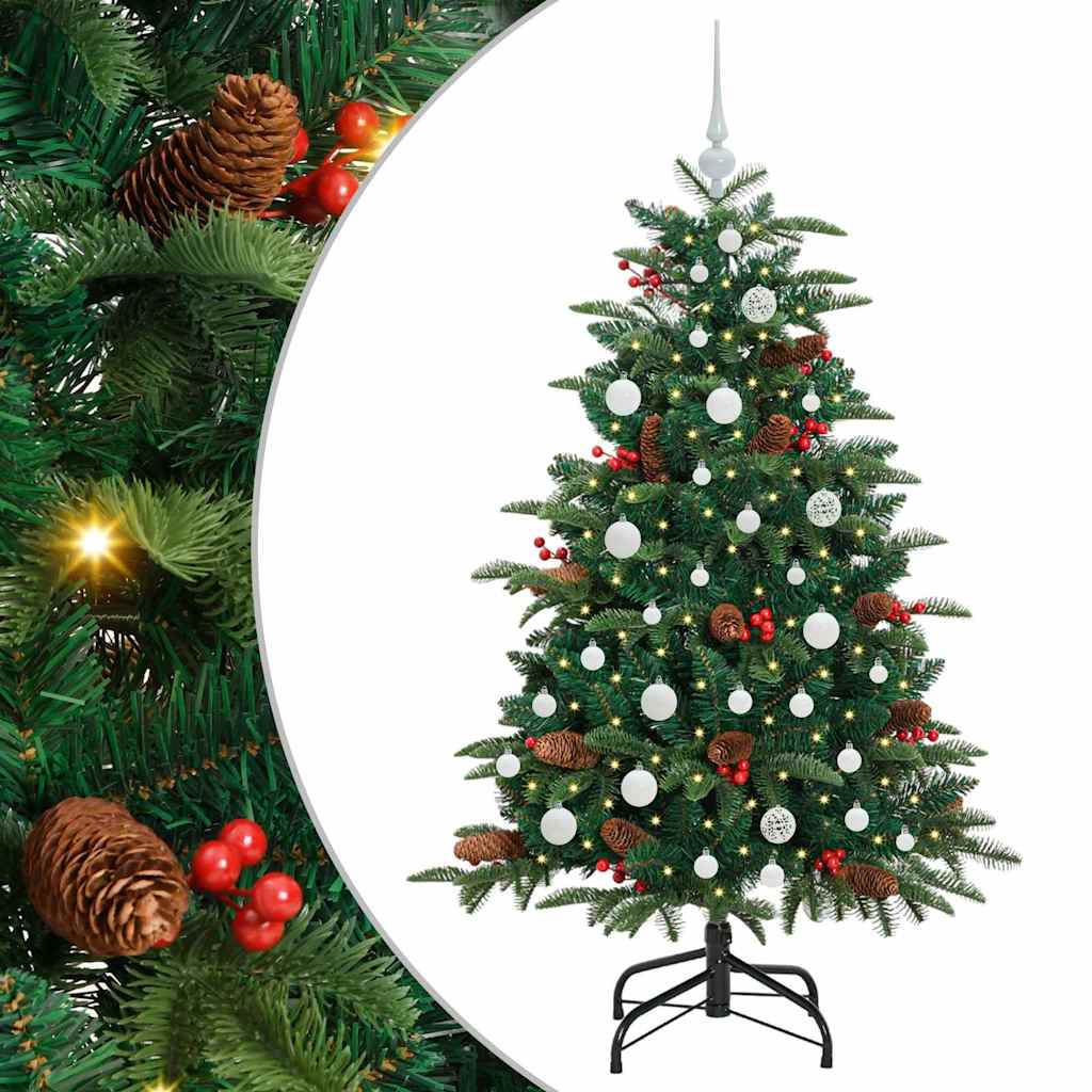 Mű karácsonyfa 150 LED-del Zöld 150 cm PVC és Fém és Műanyag