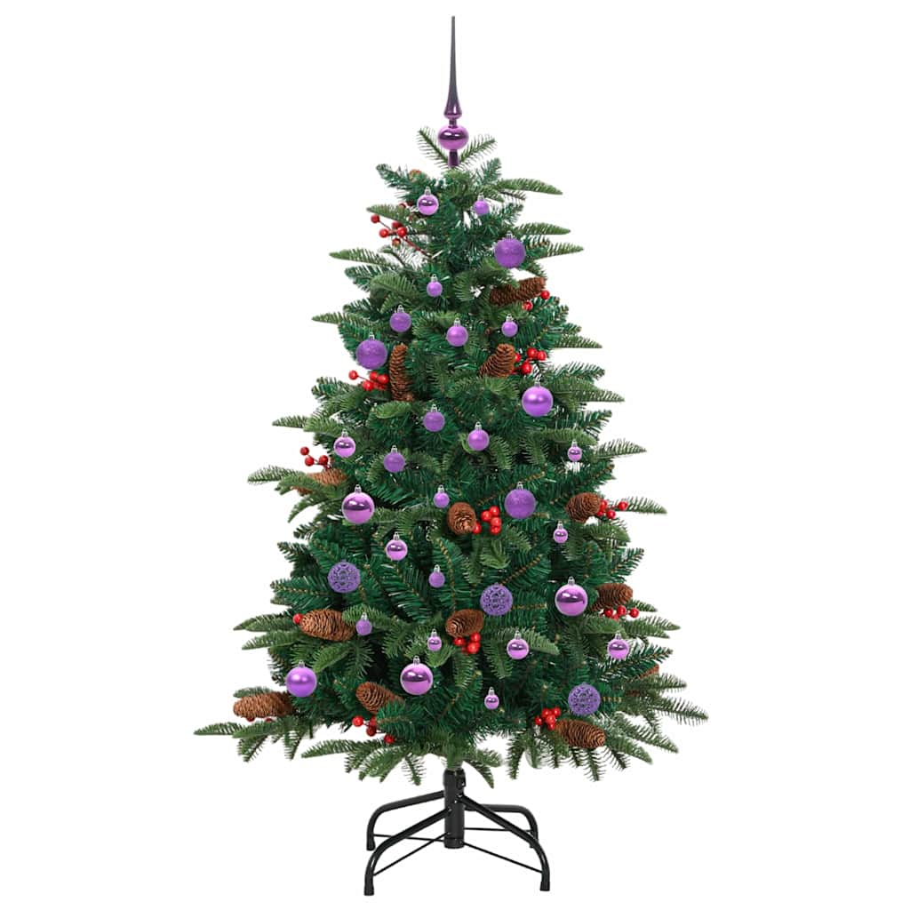 Mű karácsonyfa 150 LED-del Zöld 150 cm PVC és Fém és Műanyag