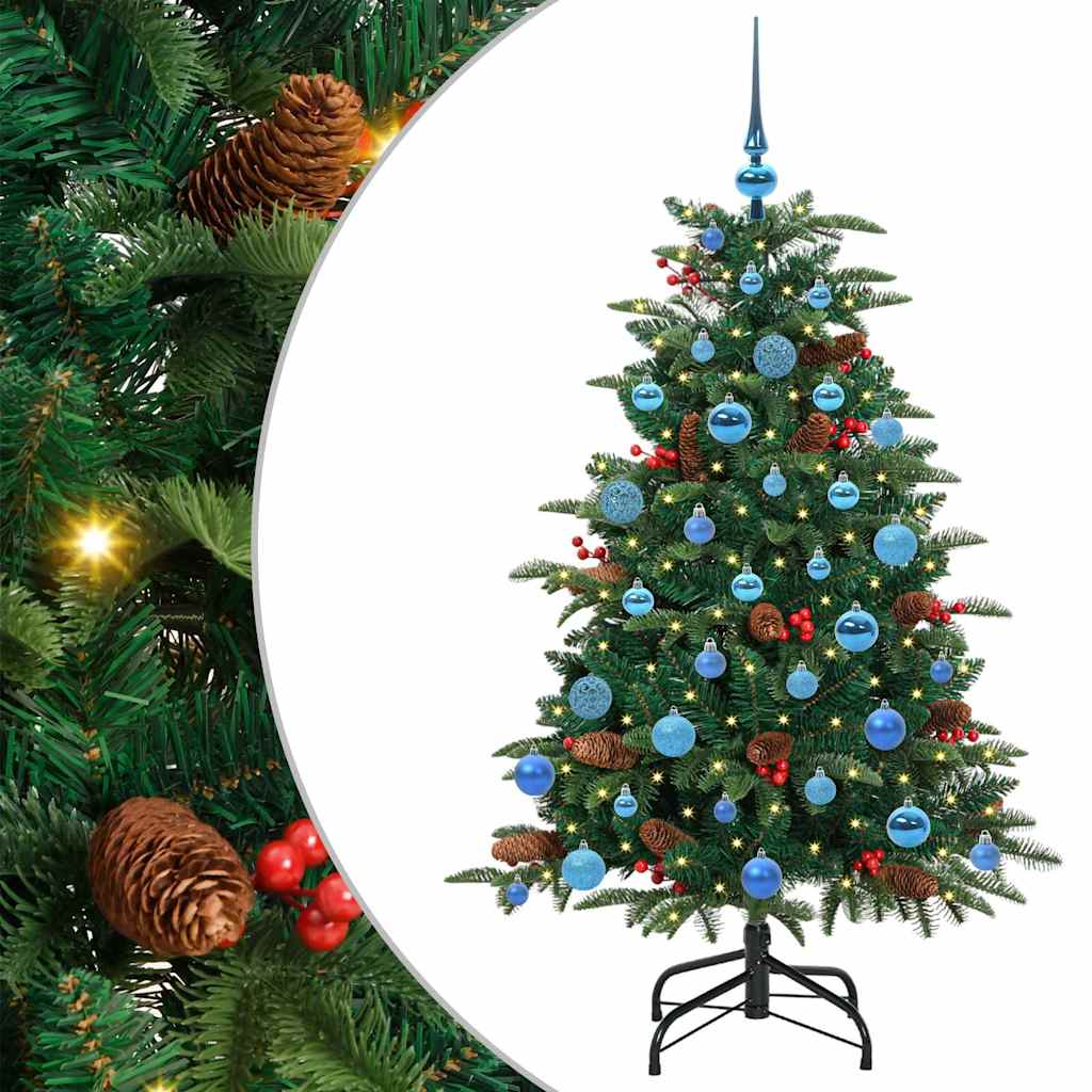 Mű karácsonyfa 150 LED-del Zöld 150 cm PVC és Fém és Műanyag