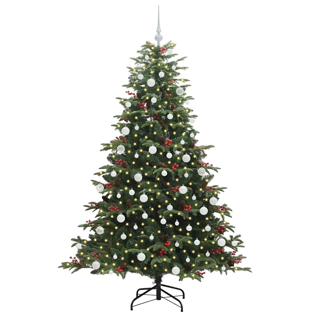 Mű karácsonyfa 300 LED-del Zöld 180 cm PVC és Fém és Műanyag