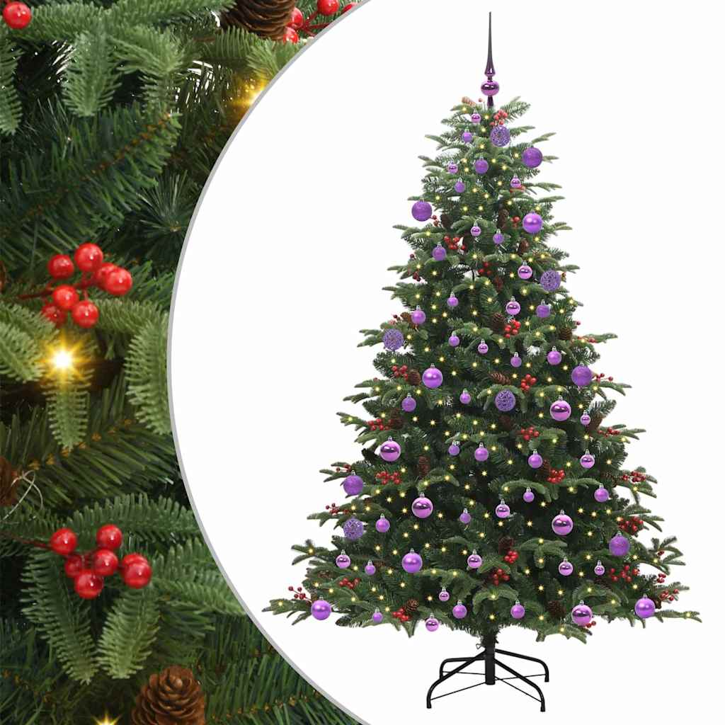 Mű karácsonyfa 300 LED-del Zöld 180 cm PVC és Fém és Műanyag