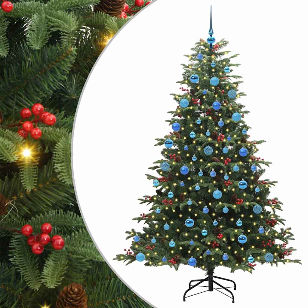Mű karácsonyfa 300 LED-del Zöld 180 cm PVC és Fém és Műanyag