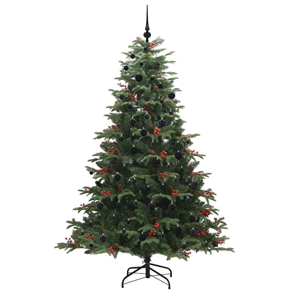 Mű karácsonyfa 300 LED-del Zöld 210 cm PVC és Fém és Műanyag