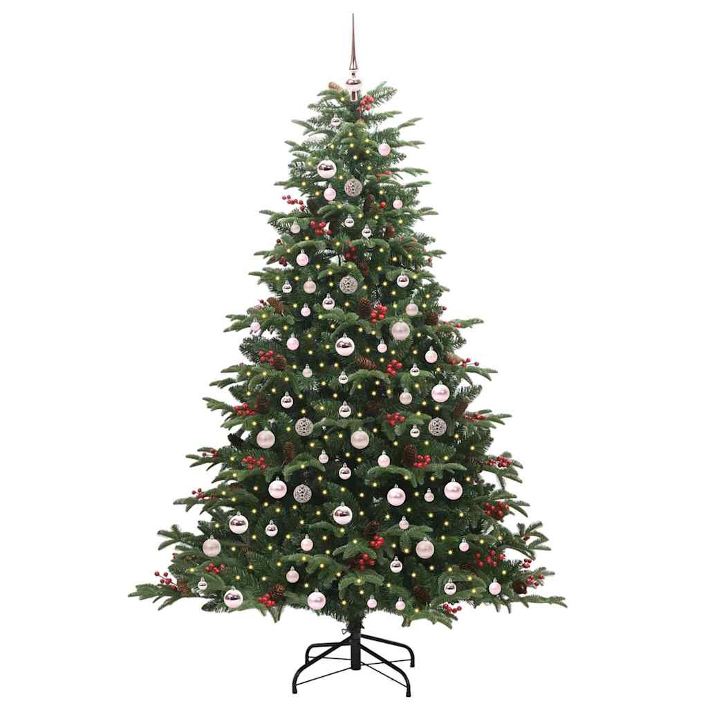 Mű karácsonyfa 300 LED-del Zöld 210 cm PVC és Fém és Műanyag