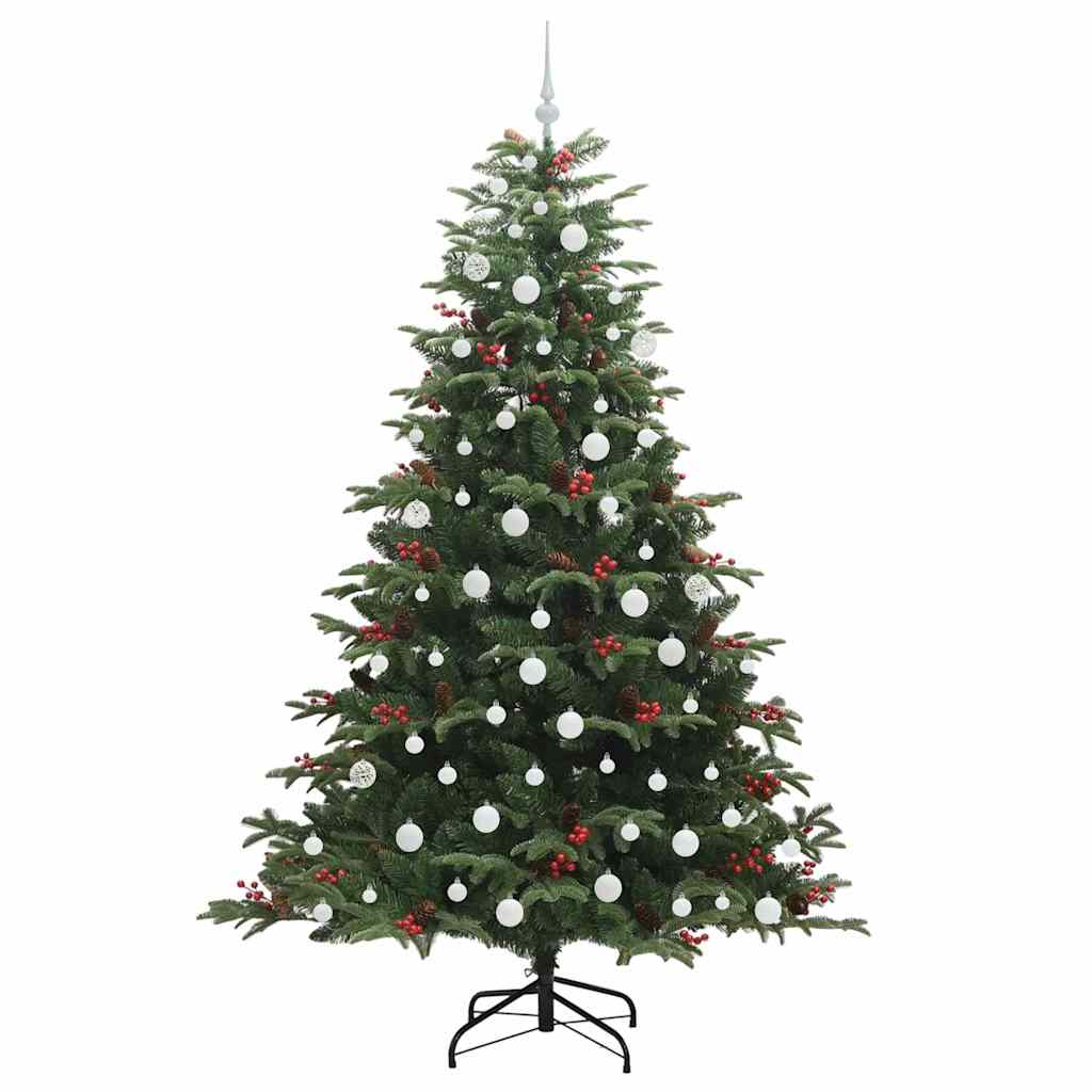 Mű karácsonyfa 300 LED-del Zöld 210 cm PVC és Fém és Műanyag