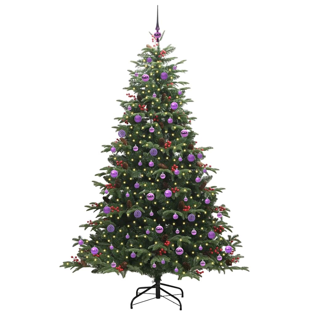 Mű karácsonyfa 300 LED-del Zöld 210 cm PVC és Fém és Műanyag
