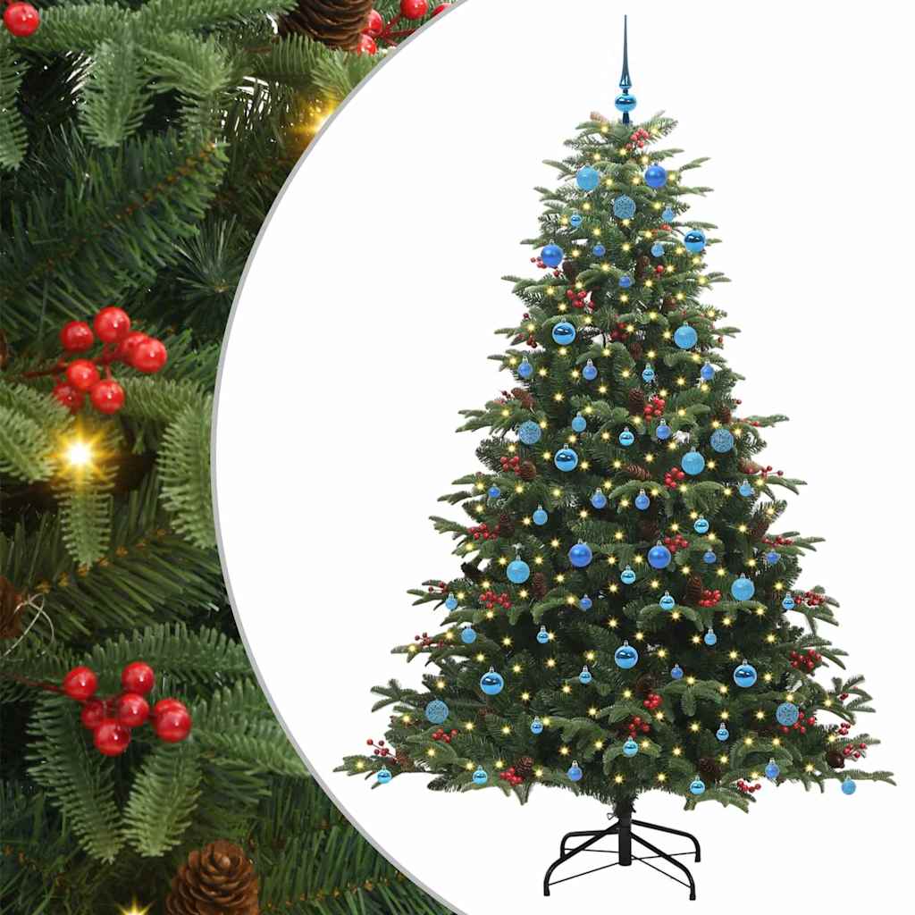 Mű karácsonyfa 300 LED-del Zöld 210 cm PVC és Fém és Műanyag