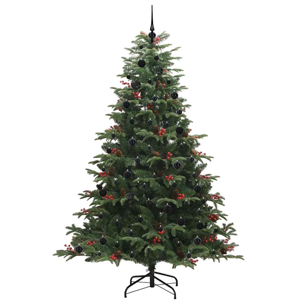 Mű karácsonyfa 300 LED-del Zöld 240 cm PVC és Fém és Műanyag