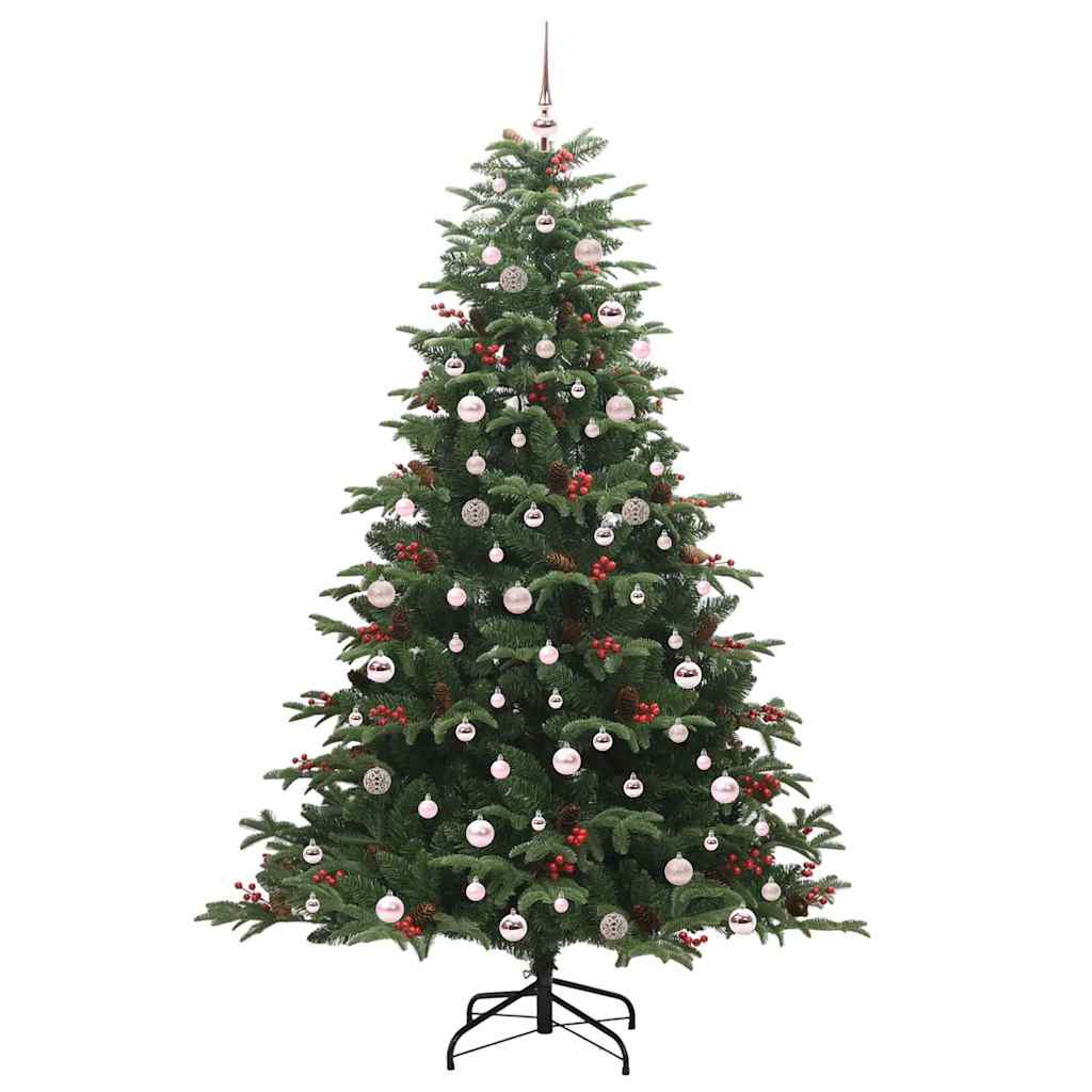 Mű karácsonyfa 300 LED-del Zöld 240 cm PVC és Fém és Műanyag