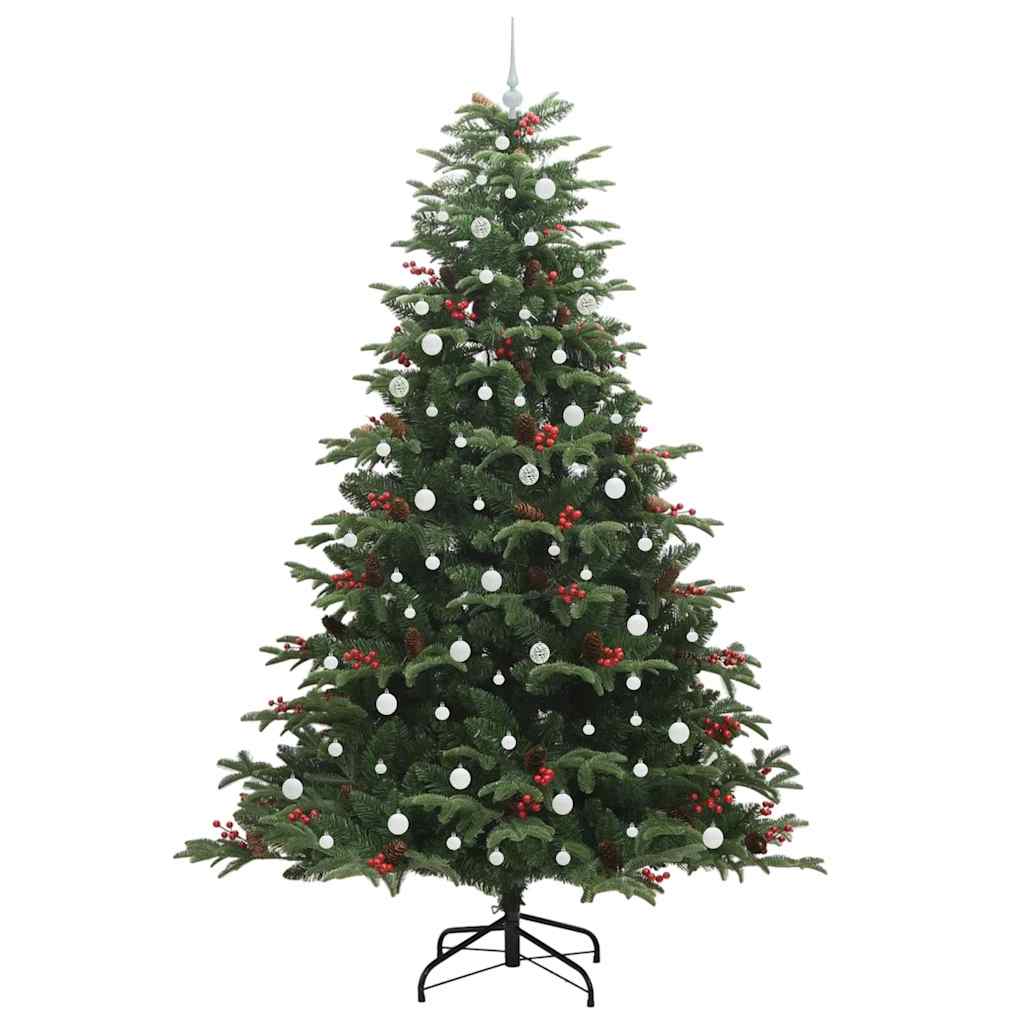Mű karácsonyfa 300 LED-del Zöld 240 cm PVC és Fém és Műanyag