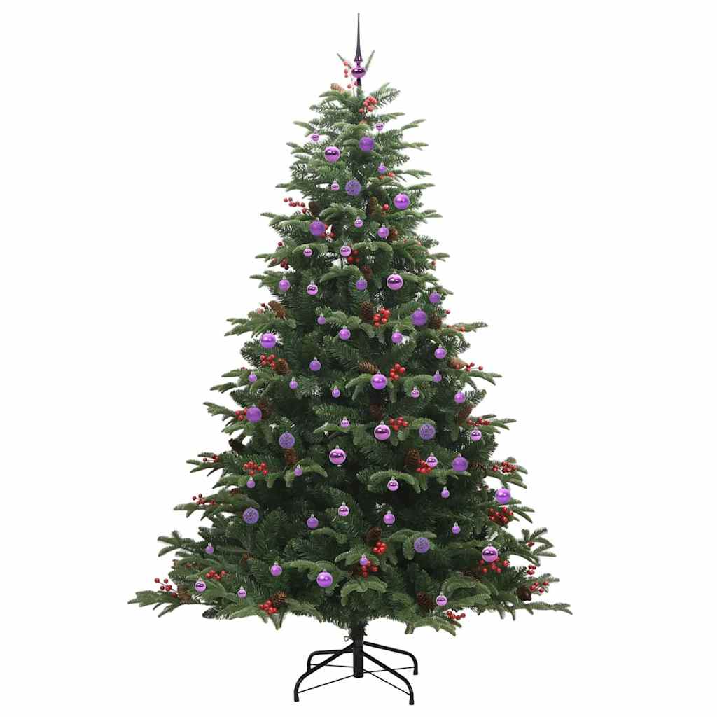 Mű karácsonyfa 300 LED-del Zöld 240 cm PVC és Fém és Műanyag