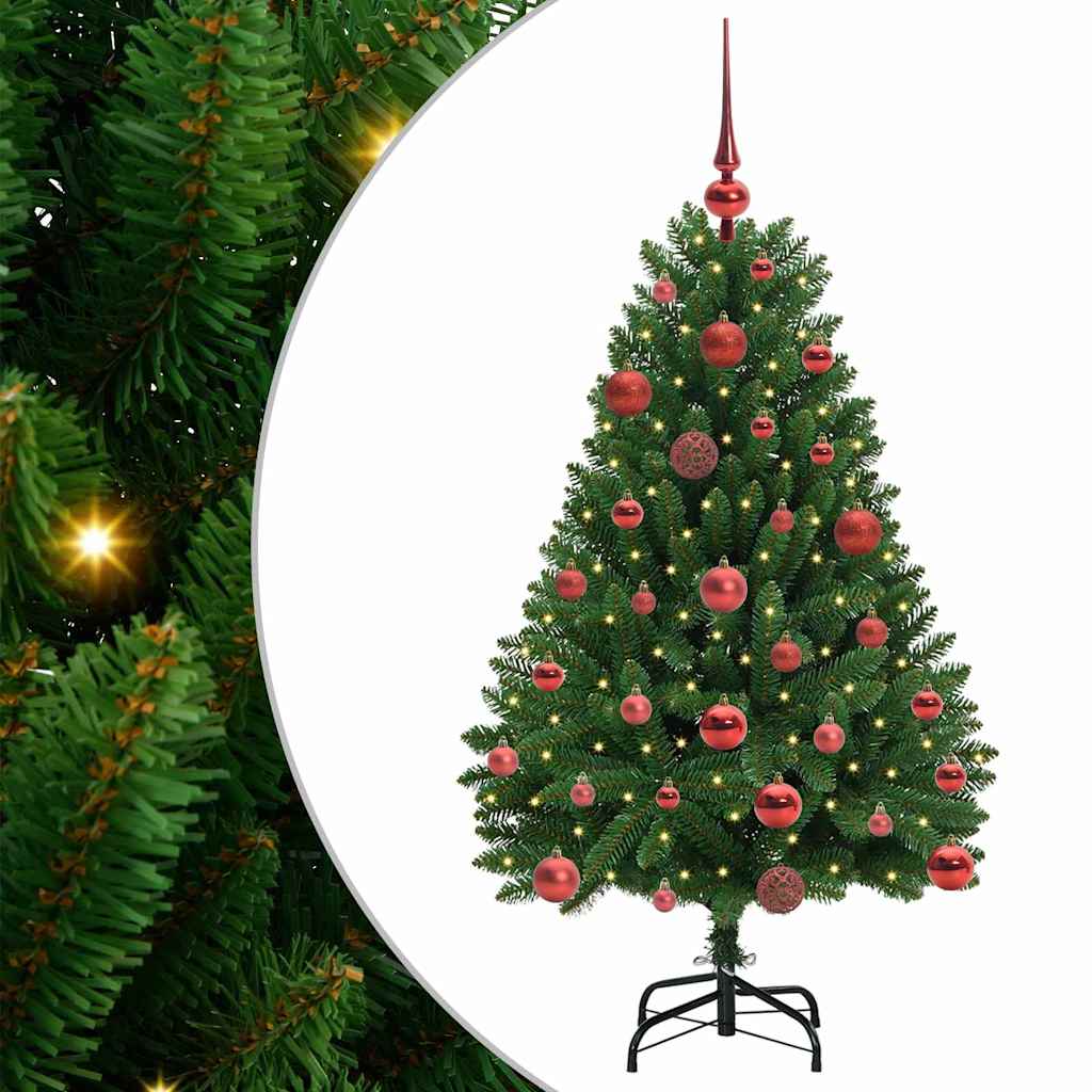 Mű karácsonyfa 150 LED-del Zöld 120 cm PVC és fém