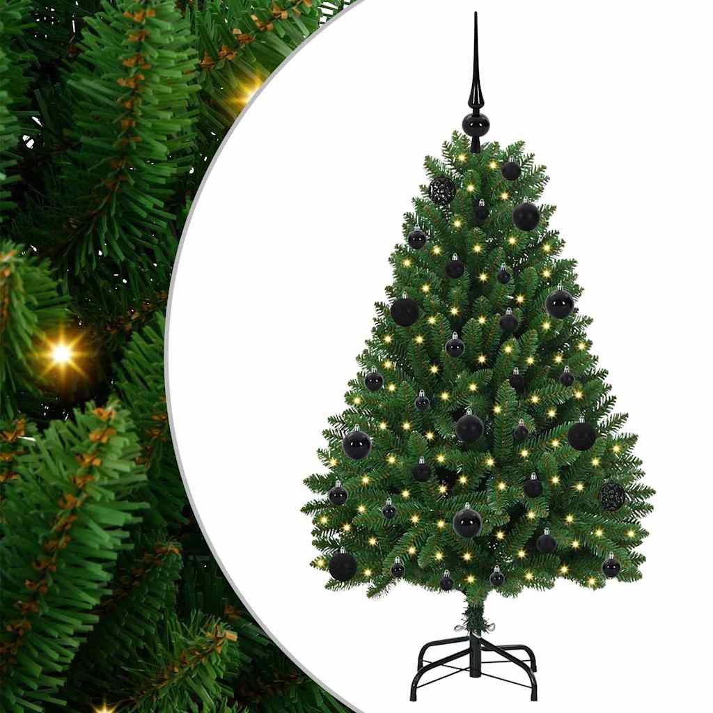 Mű karácsonyfa 150 LED-del Zöld 120 cm PVC és fém