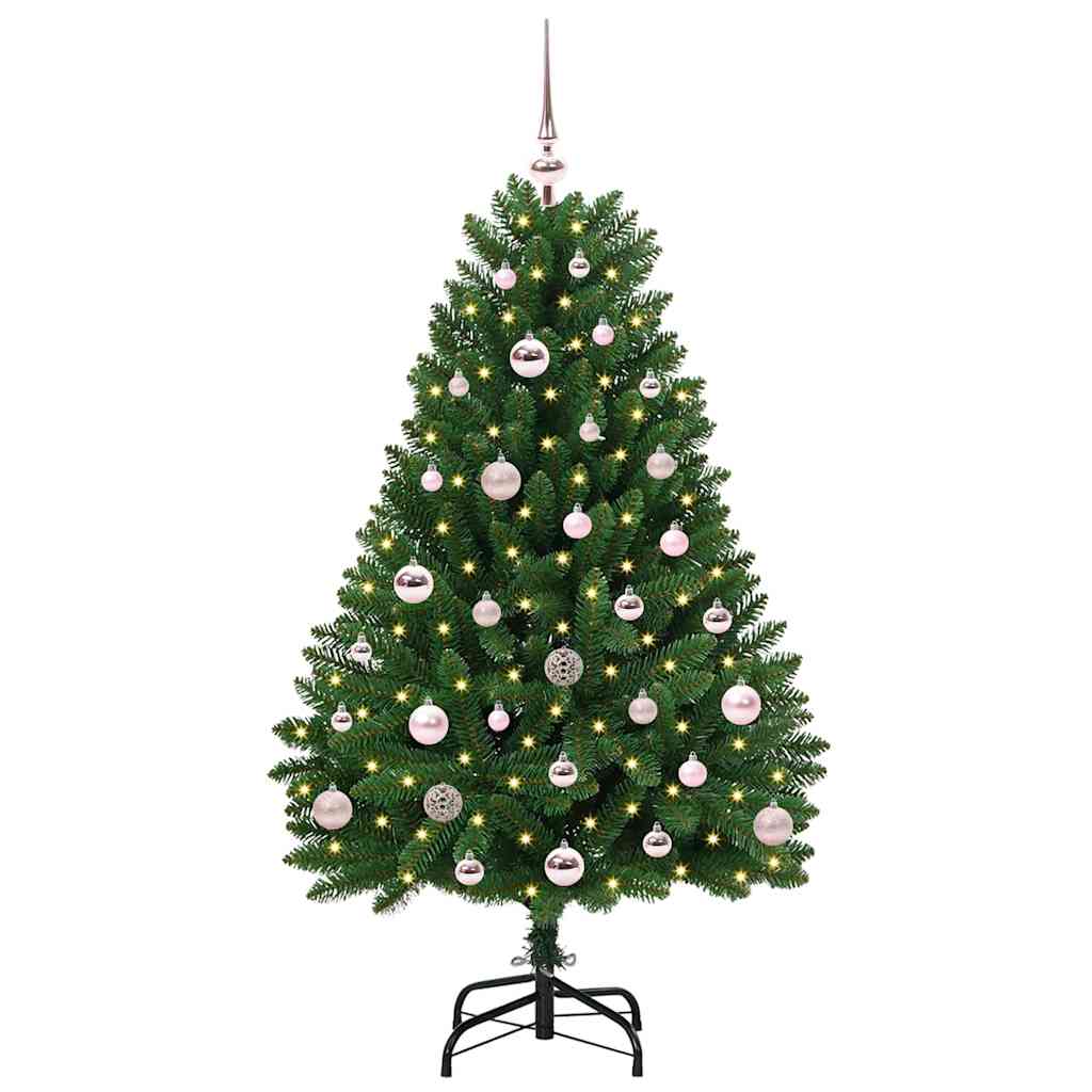 Mű karácsonyfa 150 LED-del Zöld 120 cm PVC és fém