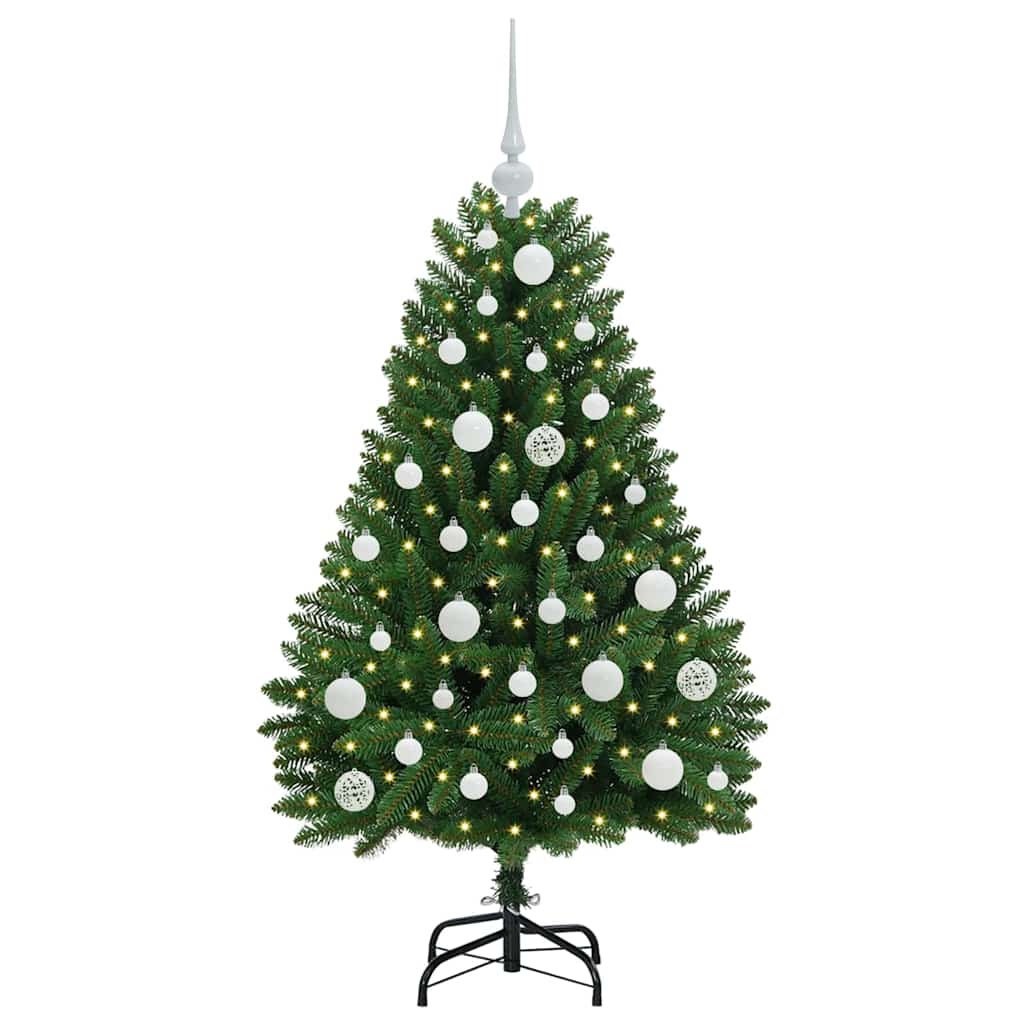 Mű karácsonyfa 150 LED-del Zöld 120 cm PVC és fém
