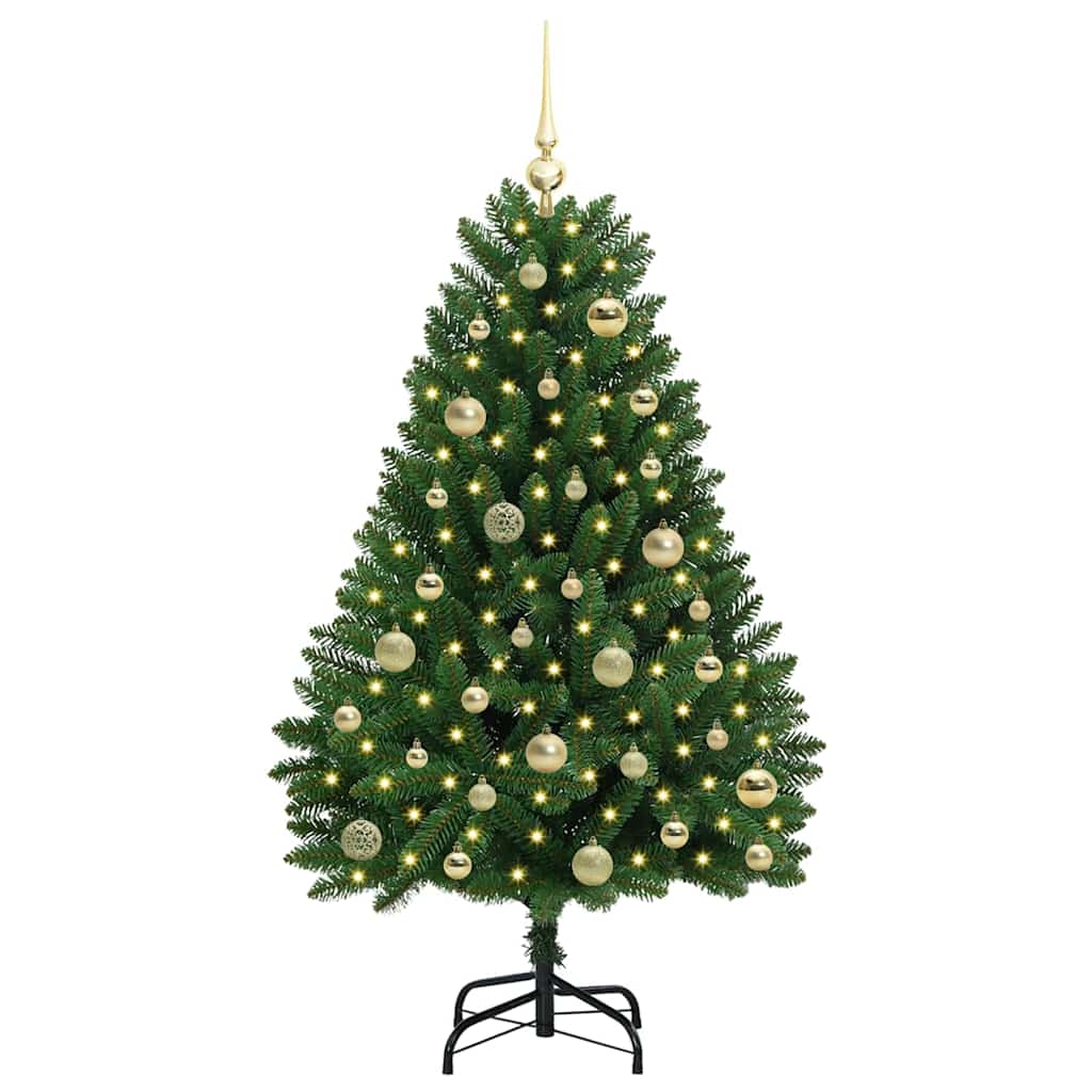 Mű karácsonyfa 150 LED-del Zöld 120 cm PVC és fém