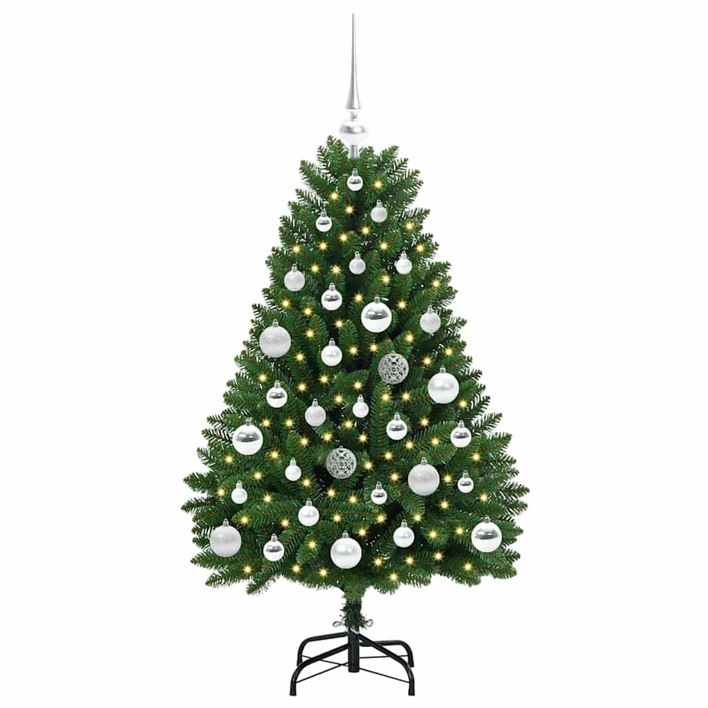 Mű karácsonyfa 150 LED-del Zöld 120 cm PVC és fém