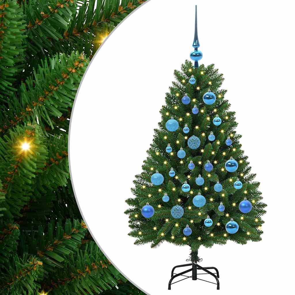 Mű karácsonyfa 150 LED-del Zöld 120 cm PVC és fém