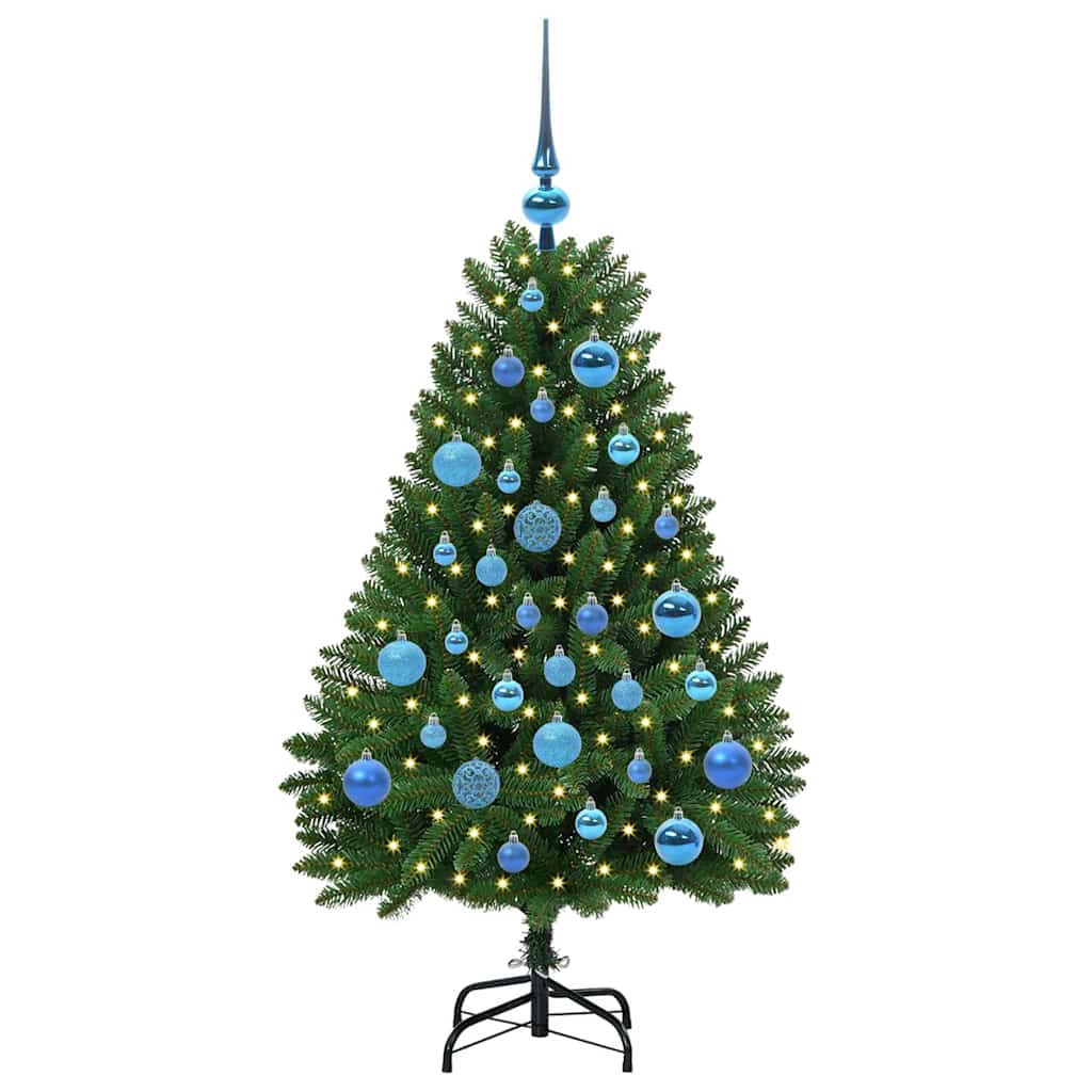 Mű karácsonyfa 150 LED-del Zöld 120 cm PVC és fém