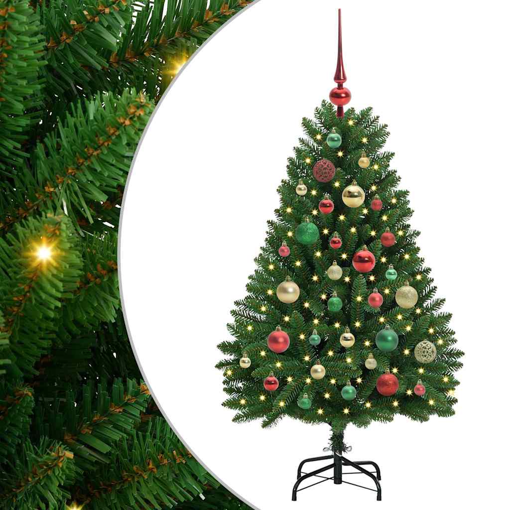 Mű karácsonyfa 150 LED-del Zöld 120 cm PVC és fém