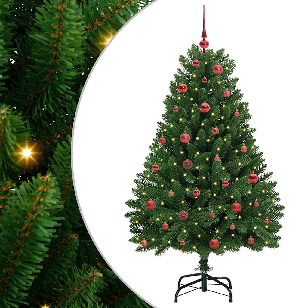 Mű karácsonyfa 150 LED-del Zöld 150 cm PVC és fém
