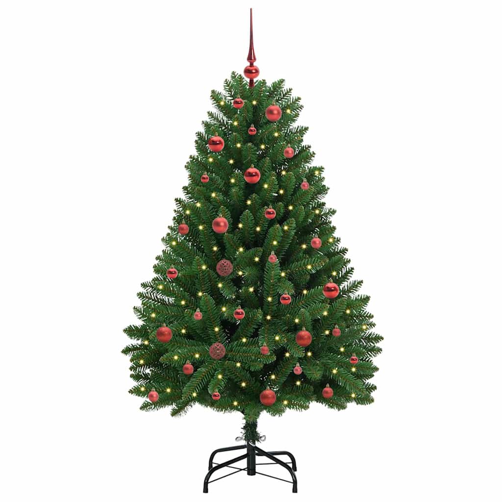 Mű karácsonyfa 150 LED-del Zöld 150 cm PVC és fém