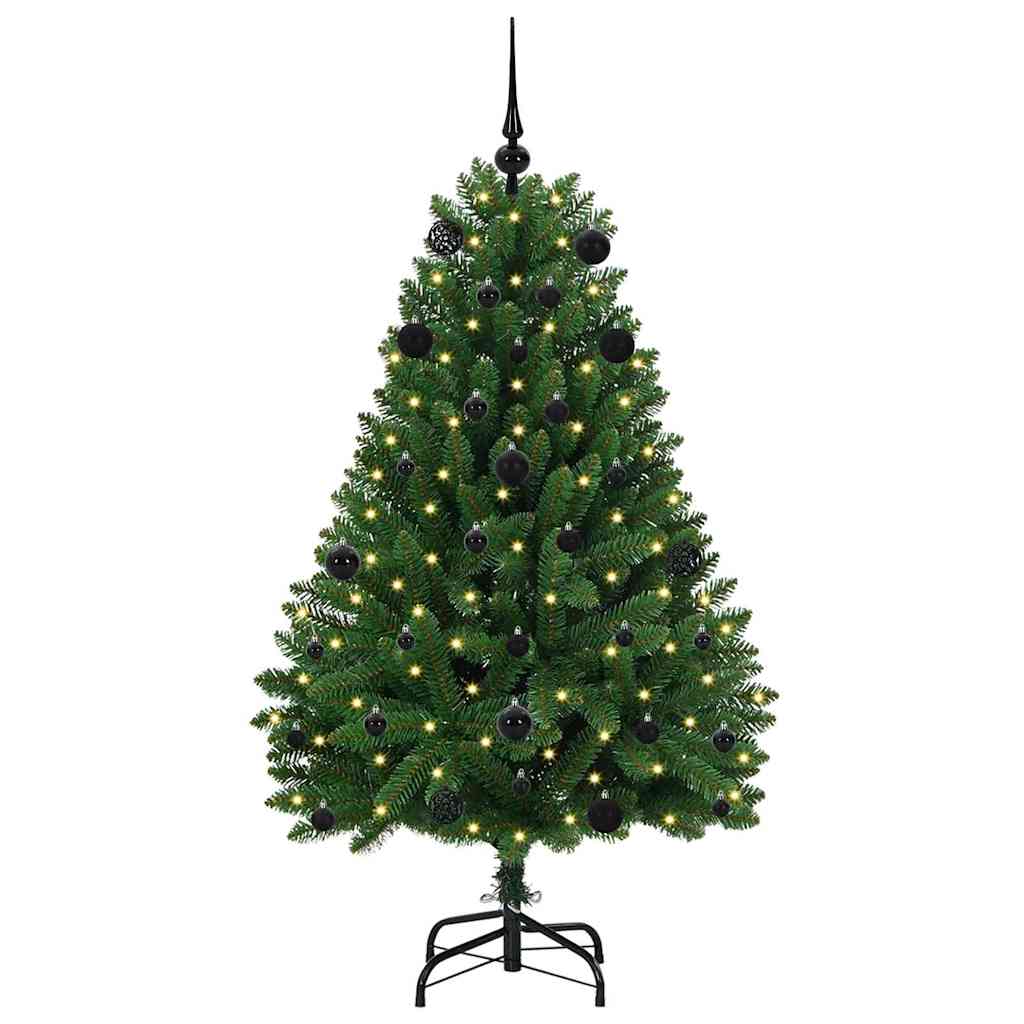 Mű karácsonyfa 150 LED-del Zöld 150 cm PVC és fém