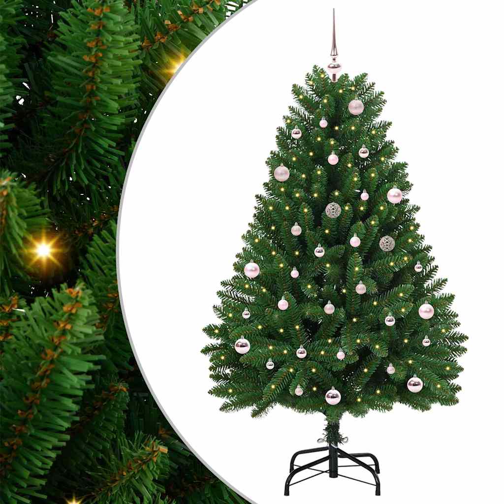 Mű karácsonyfa 150 LED-del Zöld 150 cm PVC és fém