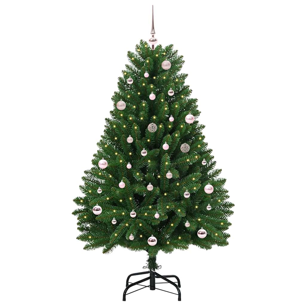 Mű karácsonyfa 150 LED-del Zöld 150 cm PVC és fém