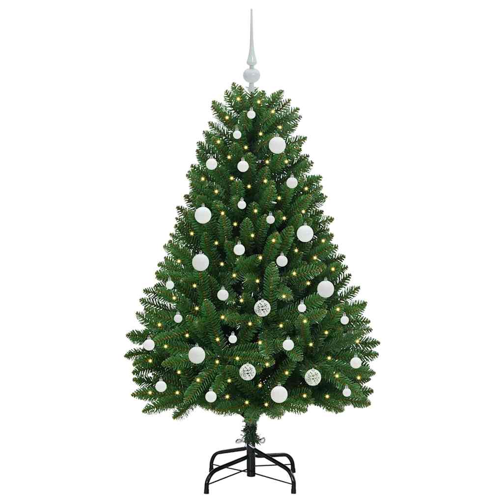 Mű karácsonyfa 150 LED-del Zöld 150 cm PVC és fém