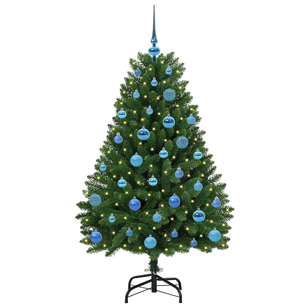 Mű karácsonyfa 150 LED-del Zöld 150 cm PVC és fém