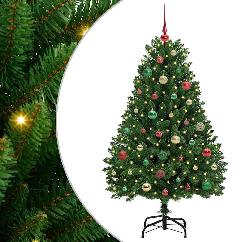 Mű karácsonyfa 150 LED-del Zöld 150 cm PVC és fém