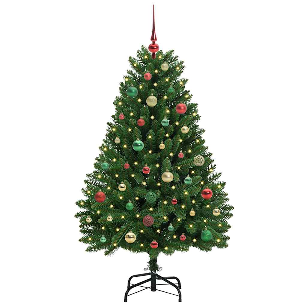 Mű karácsonyfa 150 LED-del Zöld 150 cm PVC és fém