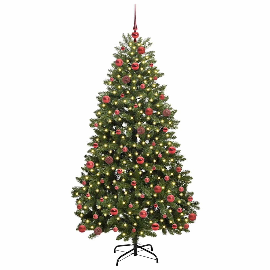 Mű karácsonyfa 300 LED-del Zöld 180 cm PVC és fém