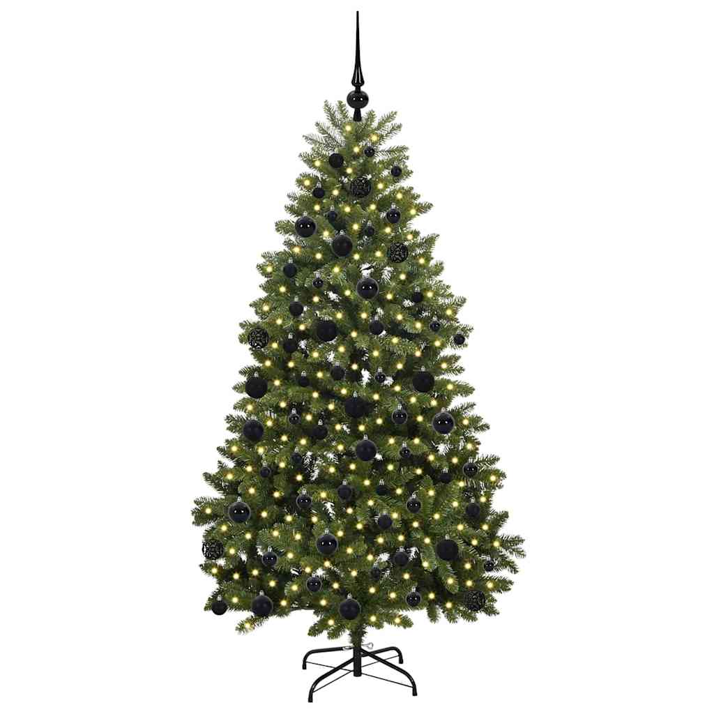 Mű karácsonyfa 300 LED-del Zöld 180 cm PVC és fém