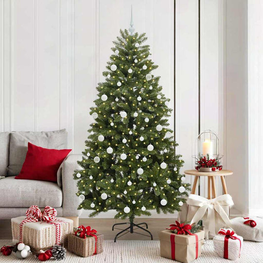 Mű karácsonyfa 300 LED-del Zöld 180 cm PVC és fém