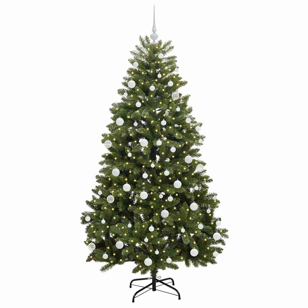 Mű karácsonyfa 300 LED-del Zöld 180 cm PVC és fém