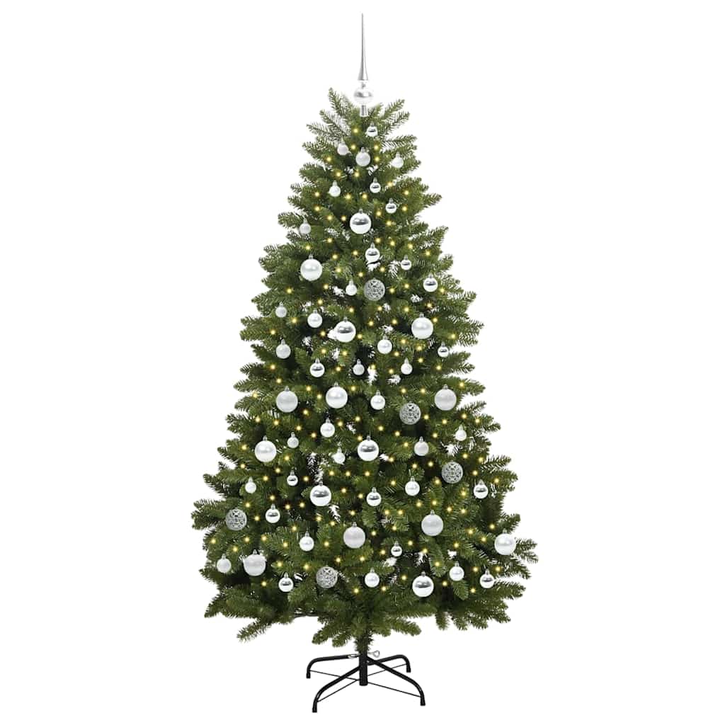 Mű karácsonyfa 300 LED-del Zöld 180 cm PVC és fém