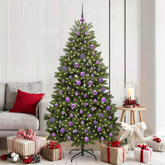 Mű karácsonyfa 300 LED-del Zöld 180 cm PVC és fém