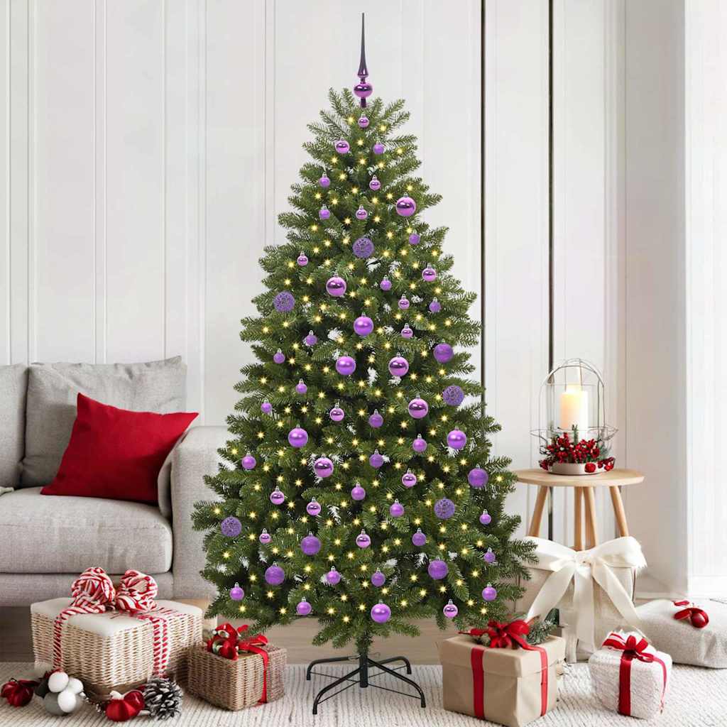 Mű karácsonyfa 300 LED-del Zöld 180 cm PVC és fém