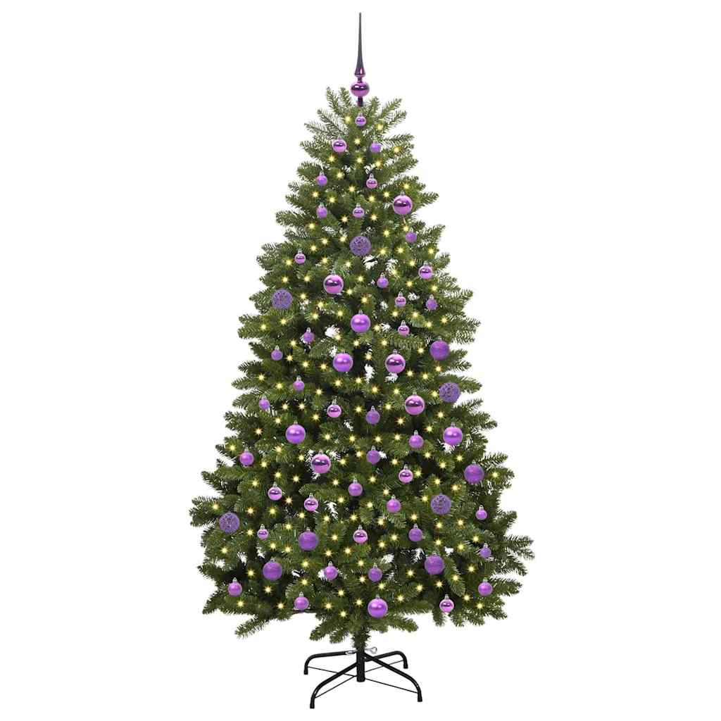 Mű karácsonyfa 300 LED-del Zöld 180 cm PVC és fém