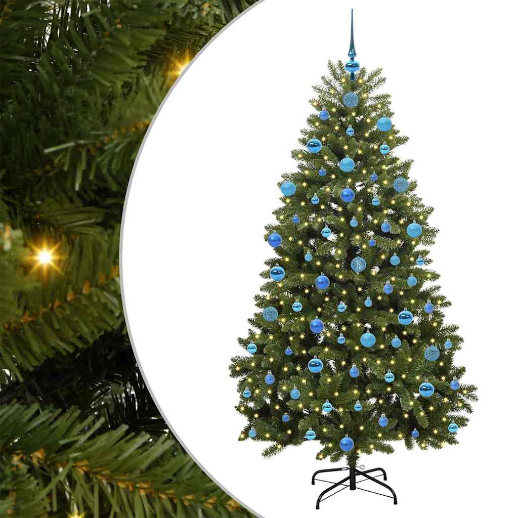 Mű karácsonyfa 300 LED-del Zöld 180 cm PVC és fém