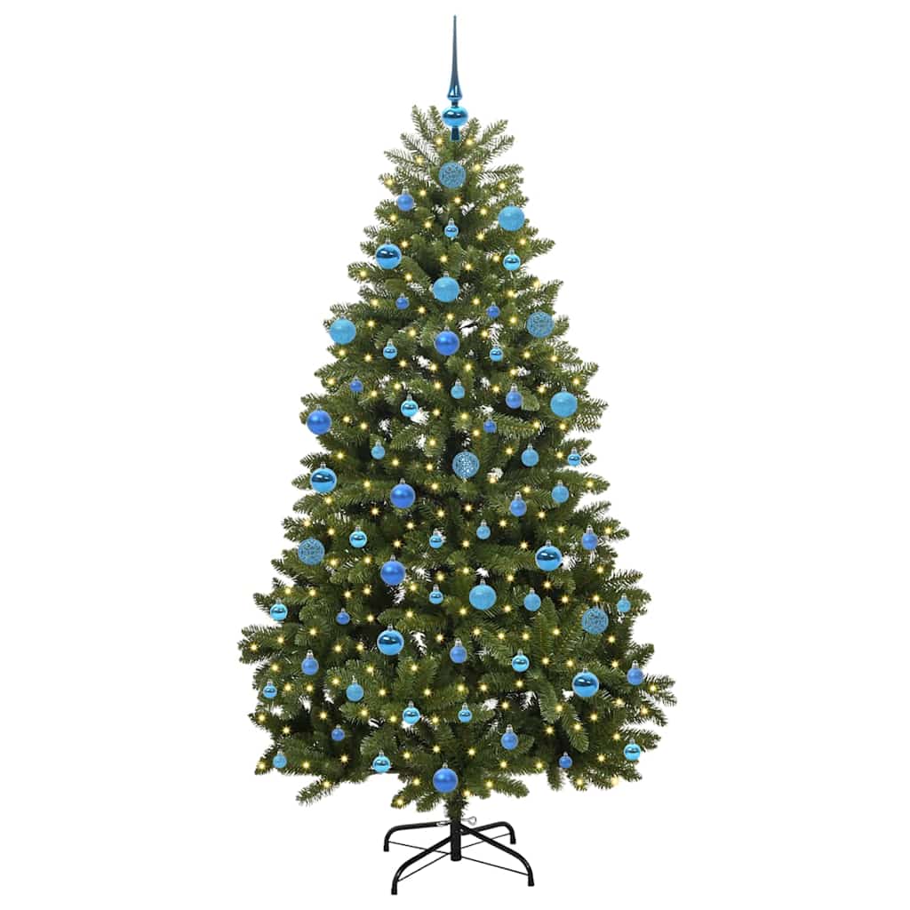 Mű karácsonyfa 300 LED-del Zöld 180 cm PVC és fém