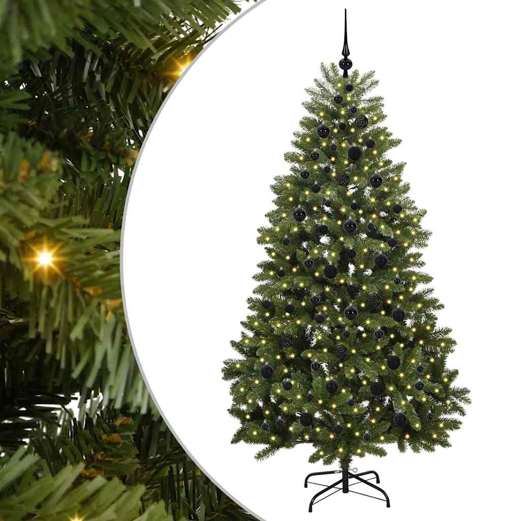 Mű karácsonyfa 300 LED-del Zöld 210 cm PVC és fém