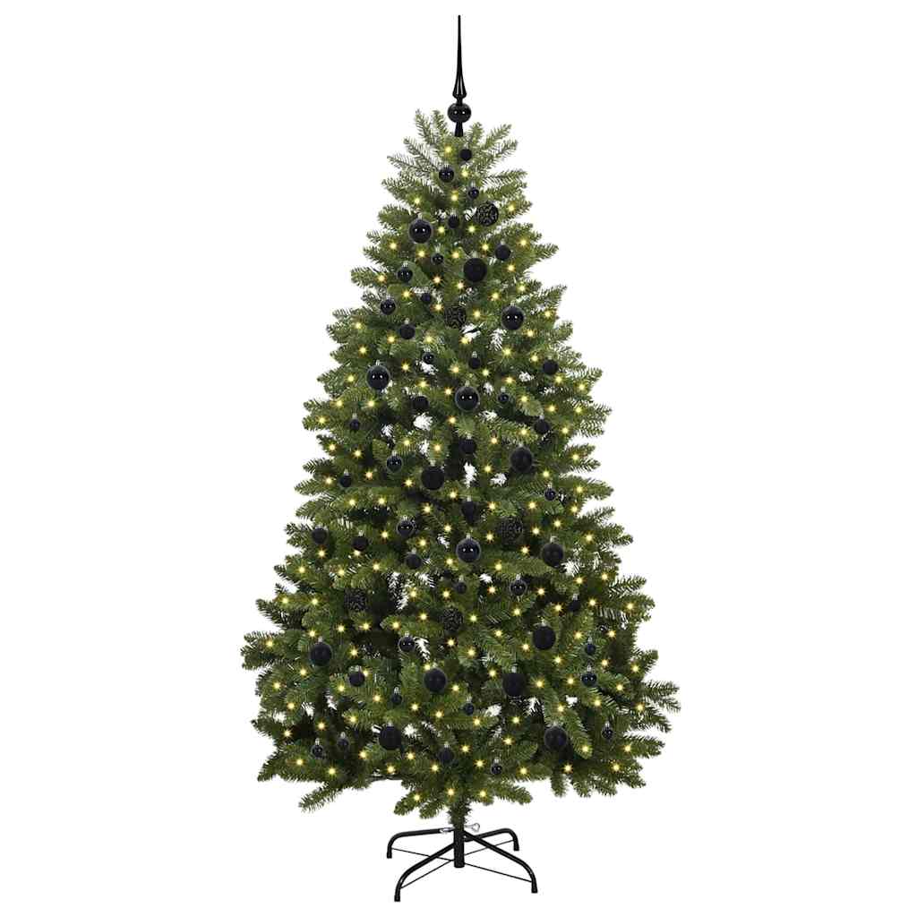 Mű karácsonyfa 300 LED-del Zöld 210 cm PVC és fém