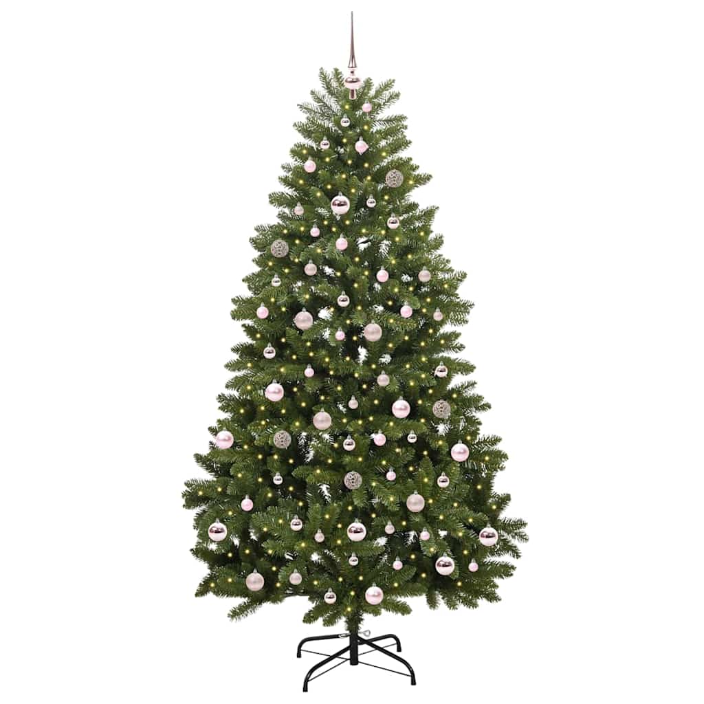 Mű karácsonyfa 300 LED-del Zöld 210 cm PVC és fém