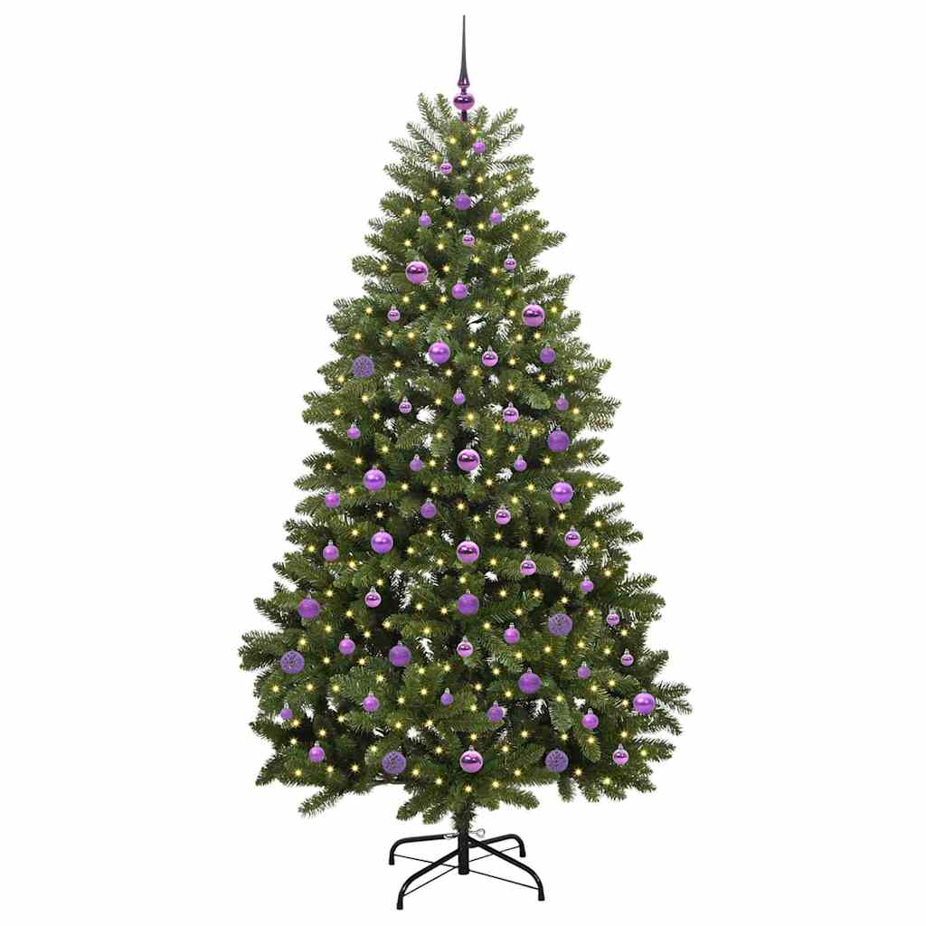 Mű karácsonyfa 300 LED-del Zöld 210 cm PVC és fém