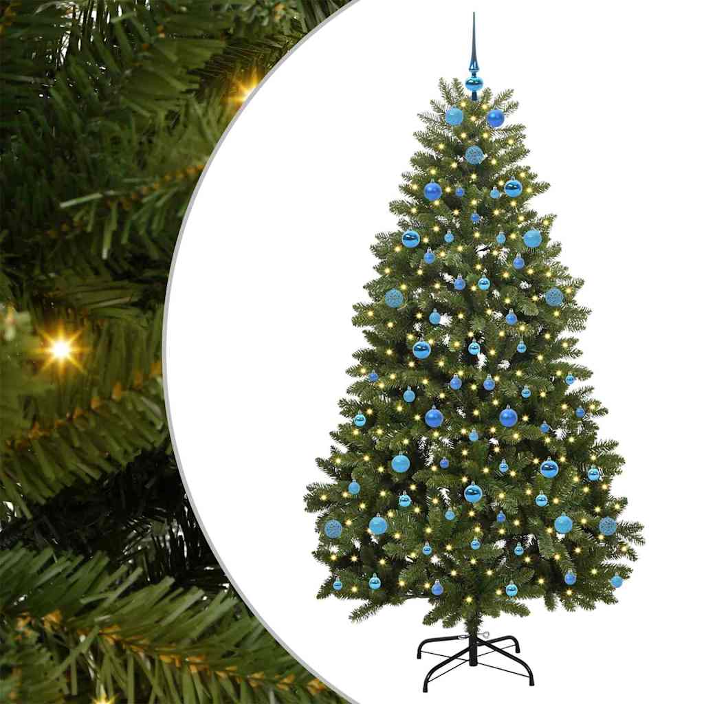 Mű karácsonyfa 300 LED-del Zöld 210 cm PVC és fém