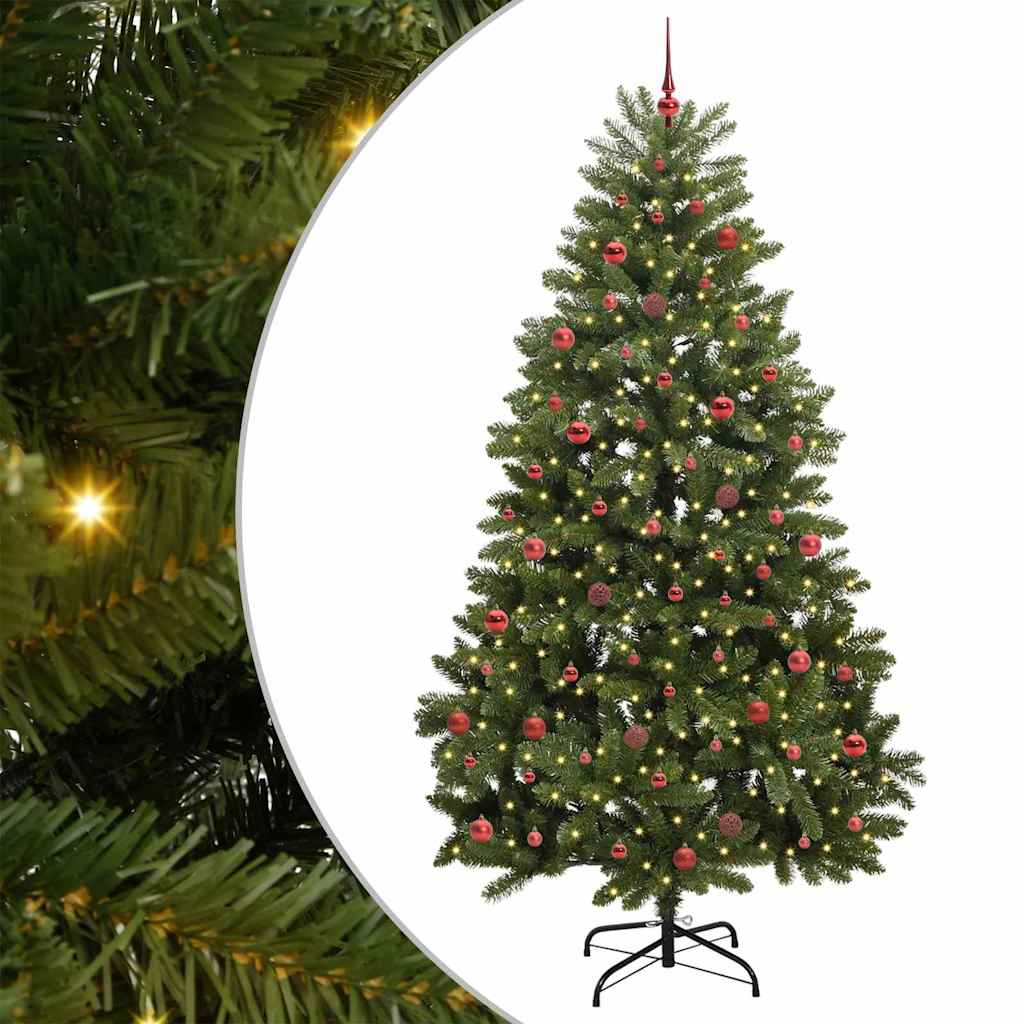 Mű karácsonyfa 300 LED-del Zöld 240 cm PVC és fém