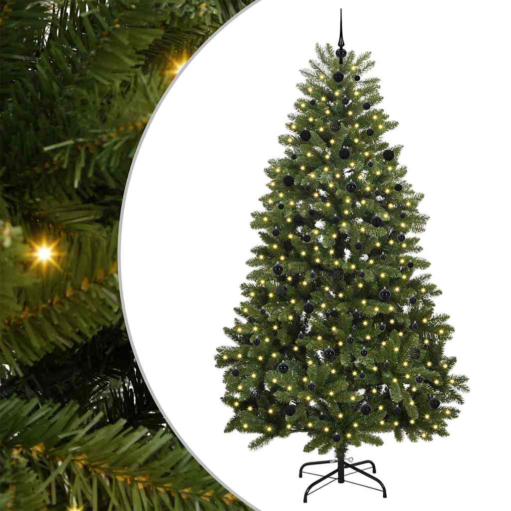 Mű karácsonyfa 300 LED-del Zöld 240 cm PVC és fém